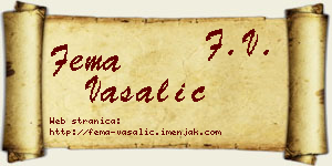 Fema Vašalić vizit kartica